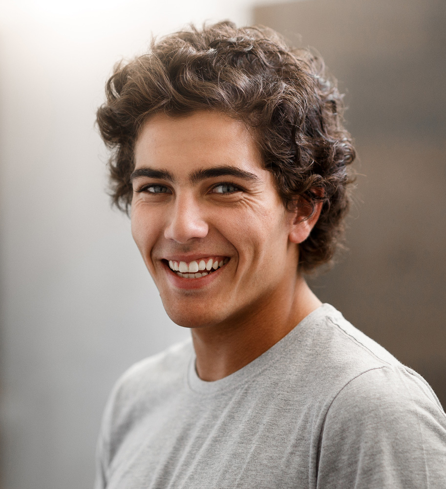 a man smiling for the camera